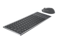 Dell Multi-Device Wireless Keyboard and Mouse Combo KM7120W - Ensemble clavier et souris - sans fil - 2.4 GHz, Bluetooth 5.0 - Belge - gris titan - pour Latitude 5310, 5520