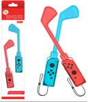 Club De Golf Pour Nintendo Switch Joy-Con Controller Accessories Mario Golf : Super Rush Mario Golf Club Pour Nintendo Switch Jeu De 2 Packs Rouge/Bleu