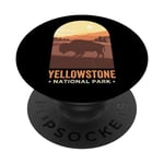 Chemise Yellowstone, bison vintage Parc national de Yellowstone PopSockets PopGrip Interchangeable