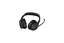 Jabra Evolve2 55 UC Stereo - headset - med opladningsstander