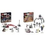 LEGO Star Wars : The Mandalorian L’évasion en Speeder BARC Set de Construction pour Enfants & 75372 Star Wars Pack de Combat des Clone Troopers et Droïdes de Combat, Jouet pour Enfants
