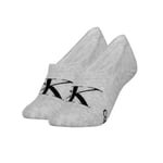 Calvin Klein Strumpor 2P Women Monogram Footie Socks Grå Strl 39/42 Dam