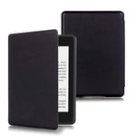 KOMI PU Leather Protective Case compatible with Kindle Paperwhite 4 E-Reader (10th Generation, 2018 Version), Ebook Protection Cover(black)