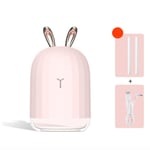 CJJ-DZ Air Purifier 220ML Ultrasonic Air Portable Silent Humidifier Aroma Essential Oil Diffuser For Home Car USB Fogger Mist With LED Night Lamp,humidifiers for bedroom (Color : Pink)