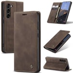 CaseMe Slim Plånboksfodral Samsung Galaxy S24 Plus Brun