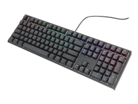 Ducky One 2 - Tastatur - bakgrunnsbelyst - USB-C - Sveitsisk - tastsvitsj: CHERRY MX Silent RGB Red