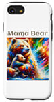 Coque pour iPhone SE (2020) / 7 / 8 Art animalier coloré de maman ours et de son petit