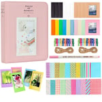 Anter Photo Album Accessories Compatible with Fujifilm Instax Mini Camera, HP Sprocket, Polaroid Zip, Snap, Snap Touch Printer Films with Film Stickers, Album & Frame(64 pocket,Pink B)