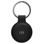 Nereides Airtag Keyring for Apple Airtag, Airtag Holder, PU Leather Full-Body, Scratch Resistant ,Cover Case Protective for Air Tag Keys/Bags/Dog Cat Collar Black