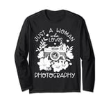Photographer Vintage Camera Flowers Photography Long Sleeve T-Shirt