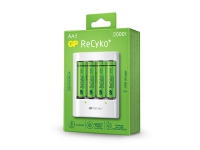 GP Batteries ReCyko U411, Laddningsbart batteri, AA, Nickel-metallhydrid (NiMH), 1,2 V, 4 styck, 2000 mAh