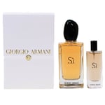 Giorgio Armani Si 100ml Eau De Parfum + 15ml Eau De Parfum Gift Set For Her