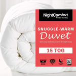 Night Comfort Ultra Snuggle Anti Allergy 15 Tog Winter Warm Duvet - Luxury Down Alternative Quilt, Super King