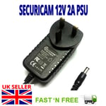 To Fit 12V Swann CCTV DVR Camera KITS Power Supply Adapter 12V 2A AC/DC Mains UK