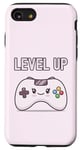 Coque pour iPhone SE (2020) / 7 / 8 Level Up Kawaii Manette de jeu vidéo Gamer Girl