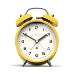 NEWGATE ® Charlie Bell Echo Alarm - Petit Réveil de Chevet Contemporain - Accessoires de Chambre - Réveils - Accessoires de Bureau - Horloge de Chevet - Chiffres Arabes (Jaune)