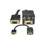CABLING CABLING® Cable adaptateur VGA mâle + femelle vers 3 RCA YUV - Premium gold