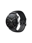 Xiaomi Watch S1 Pro - silver - smart watch with strap - black - black