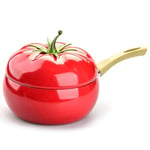 Stockpot Fruit Pan Cooking Pot Color Grill Pan Induction Cooker Gas Aluminum Alloy Cookware (Color : Red Milk Pot)