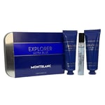 Mont Blanc Explorer Ultra Blue 7.5ml EDT & 30ml Face Cream + 30ml Cleansing Gel