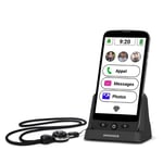 SWISSVOICE S510-C Smartphone 4G pour séniors Qui utilisent Surtout Leur téléphone à la Maison - Téléphone Portable à Grosses Touches Facile à Utiliser, Tour de Cou et Base de Charge - France-Benelux