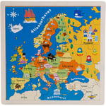 Pussel, EU-karta, 1 st., 25 brickor