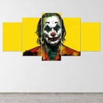 104Tdfc Joker Joaquin Phoenix Movie Room Canvas Picture -5 Piece Wall Art for Home Wall Decor Modular 5 Pieces Painting Living Room Home Decor Picture