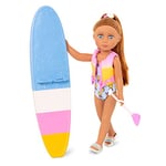 Glitter Girls 062243438491 14" Brown Doll with Paddle Board Barbie W, Tammy, 35,56 cm