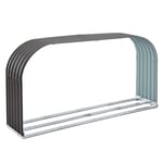 Stålgrå Vedförvaring 0,85 M³ 208x46x112 Cm