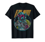 Star Wars Boba Fett Neon Blaster Vintage Graphic T-Shirt T-Shirt