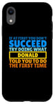 Coque pour iPhone XR Don amusant personnalisé pour Donald, drôle Donald