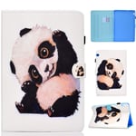 Succtop Huawei Mediapad T5 10 Case Flip Wallet Magnet Buckle Card Slot Multifunction Tablet Protective Case with Pen Holder and Card Slot for Huawei Mediapad T5 10 10.1 Inch 2018 - Panda