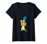Womens The Simpsons Marge Simpson and Maggie Grocery Run V-Neck T-Shirt