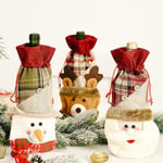 Christmas Red Wine Bottle Cover Bags Snowman Santa Diiy Xmas B