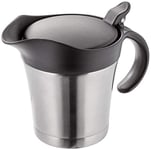 Judge TC347 Thermal Gravy Jug with Lid, 450ml, Double Walled Stainless Steel Pot with Lid, Thermal Gravy Boat, Metal Jug and Milk Jug with Non-Drip Spout - 2 Year Guarantee