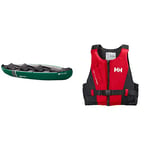 Sevylor Adventure Plus Inflatable Canoe & Helly Hansen Rider Vest Buoyancy Aid, Red/Ebony, 70/90