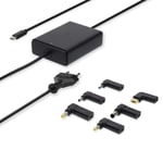 Nedis Notebook Adapter | GaN | 65 W | 5 / 9 / 12 / 15 / 20 V DC | 2.4 / 3.0 / 3.25 A | Används för: Dator / Smartphone / Surfplatta | Euro / Typ-C (CEE 7/16)