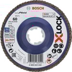 10 st Bosch X-LOCK flikslipskiva Bäst för metall, platt, 125 mm, K60