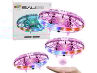 Handstyrd Ufo-Drönare Rc Lights Led Pink