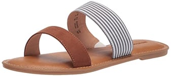 Amazon Essentials Sandales à Deux Lanières Femme, Bleu Clair, 38.5 EU