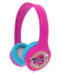 Trolls World Tour Pink Kid Safe Headphones With Built-in Volume Limiting.Children Headphone Over Ear, Wired Headset Volume Limited and Sharing Function Child Earphones Foldable Headphones