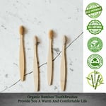 6 x Eco Friendly & Biodegradable Family Bamboo Toothbrush wooden natural soft