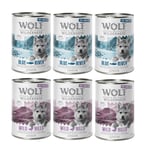Blandpack Wolf of Wilderness Junior Free Range - Mix 6 x 400 g: 2 sorter