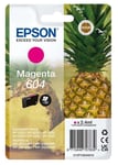 Epson 604 Pineapple Ink Cartridges Genuine Magenta Fits for XP-3205 WF-2910DWF