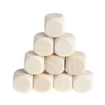 10 st/förpackning Trä Tärningar 6-sidiga Tärningar (10mm 12mm 14mm 16mm 18mm) 16mm