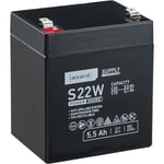 Supply S22W Batterie Décharge Lente 12V 5.5Ah agm Solaire au plomb 90 x 70 x 101 mm - Accurat
