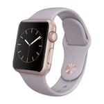 Silikon klokkearmbånd kompatibelt med Apple Watch, 42mm, Pastell lilla