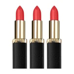 3 x L'Oreal Paris Color Riche Matte Lipstick - 241 Pink A Porter