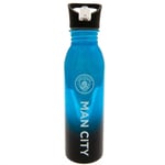 Manchester City FC Screw Top Lid UV Metallic Drinks Bottle Official Merchandise