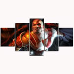 TXCY 5 Canvas Picture 5 Piece Computer Game Poster God of War Kratos Pictures Decorative Painting on Canvas Wall Art Decor
